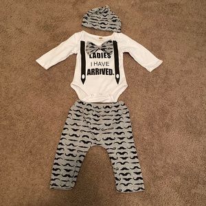 NWOT mustache outfit